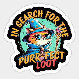 In Search for the Purrfect Loot Dungeon Roleplay Cat Sticker